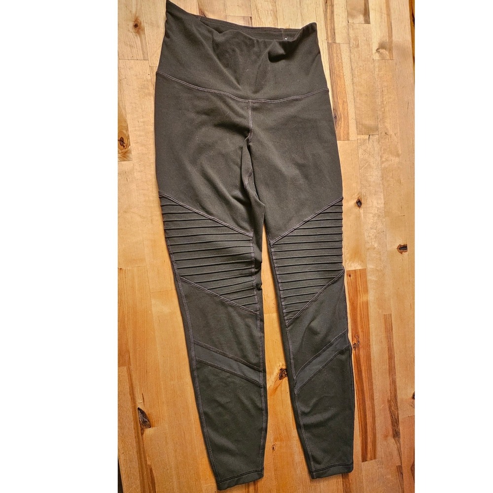 Old Navy Active Elevate Go-Dry Moto Leggings Olive Green High Waisted XS